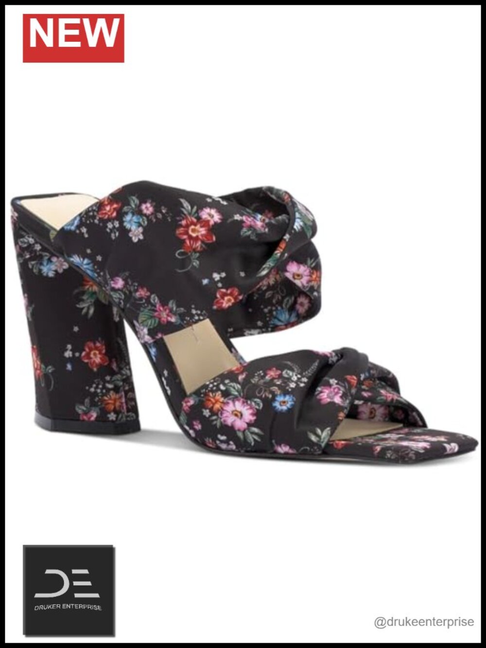 Women's Block Heel Slide Sandals with Ankle Strap - Open Toe